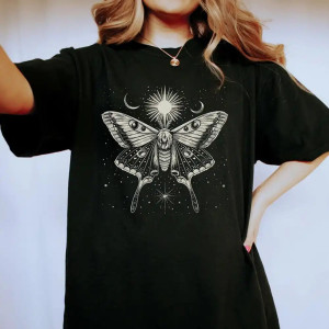T-Shirt Papillon Mystique Lune - Éveil Lunaire | 1001abeilles