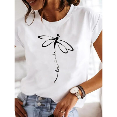 T-shirt Libellule "Let It Be"