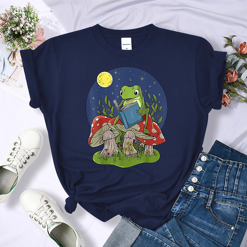 T-Shirt Grenouille Lecture | Cadeau Cottagecore | 1001abeilles