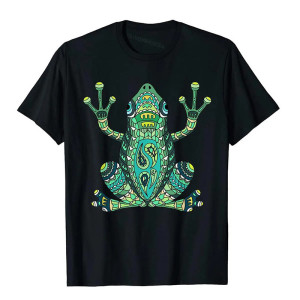 T-Shirt Totem Grenouille Tribal | Idée Cadeau Nature & Spirituel