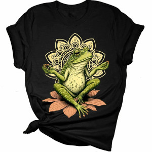 T-Shirt Grenouille Zen | T-shirt Mignon Yoga & Méditation