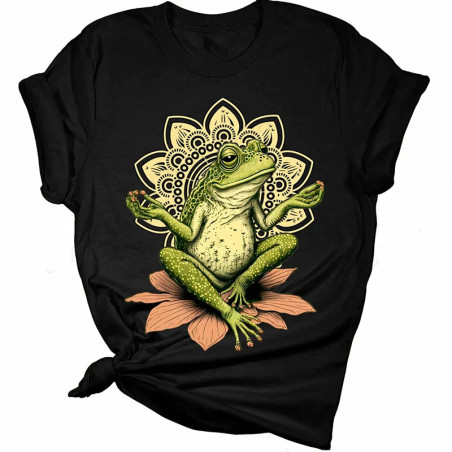 T-Shirt Grenouille Zen | T-shirt Mignon Yoga & Méditation