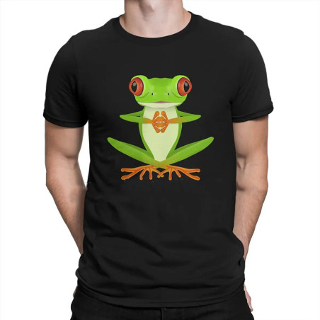 T-Shirt Grenouille Zen Yoga | Cadeau Humour | 1001abeilles