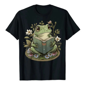 T-Shirt Grenouille Sage Lectrice | Idée Cadeau Nature & Lecture
