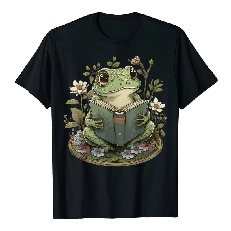 T-Shirt Grenouille Sage Lectrice | Idée Cadeau Nature & Lecture
