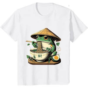 T-Shirt Grenouille Zen Ramen | T-shirt Mignon Nature & Foodie