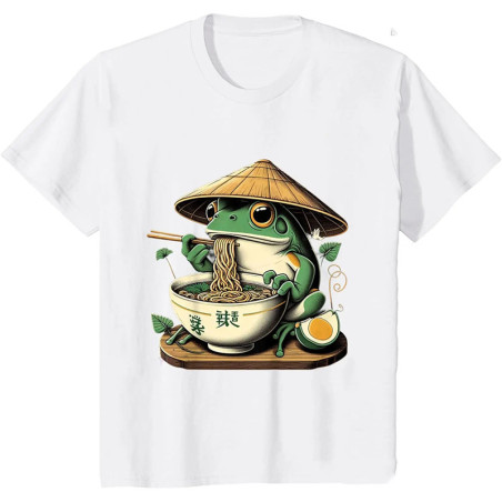 T-Shirt Grenouille Zen Ramen | T-shirt Mignon Nature & Foodie