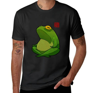 T-Shirt Grenouille Zen Yoga | Tee-Shirt Mignon Grenouille Méditation