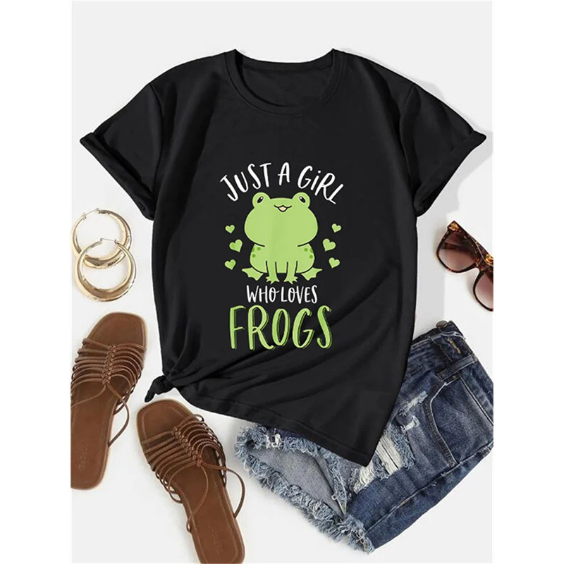 T-Shirt Grenouille Mignon pour Femme | 100% Coton Doux
