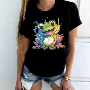 T-Shirt Grenouille Amusant 'Splash Color' | Cadeau Original