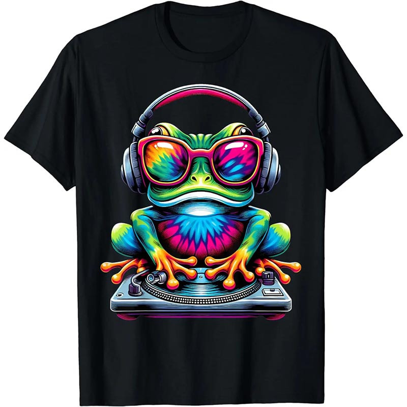 T-Shirt Grenouille DJ "MixMaster" | Musique Psychédélique