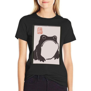 T-Shirt Grenouille Zen | Style Japonais Minimaliste Sumi-e