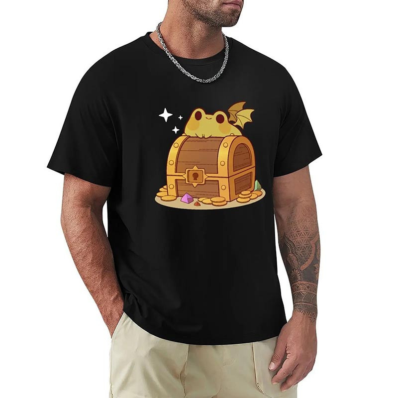 T-Shirt Grenouille Dragon Gardien du Trésor | Style Fantasy & JDR