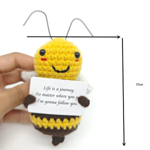 Abeille Crochet Fait Main "La vie est un voyage" | Cadeau Unique