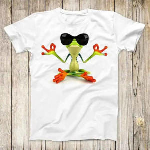T-shirt Grenouille Zen Attitude avec Lunettes