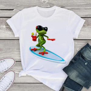 T-shirt Grenouille Cool – Surfeur Tropical