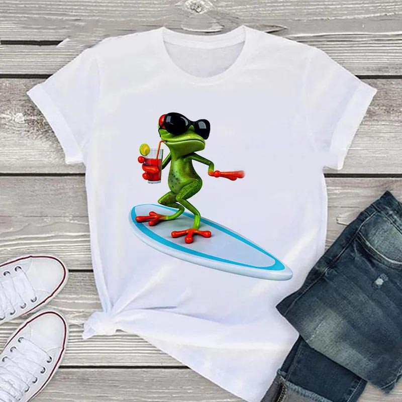 T-shirt Grenouille Cool – Surfeur Tropical