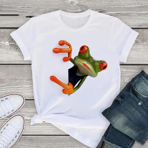 T-shirt Grenouille Curieuse – Coup d’Œil Malicieux