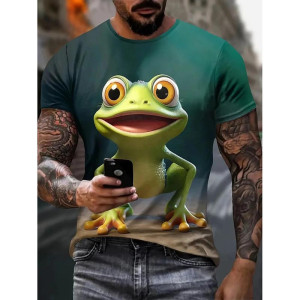 T-shirt Grenouille "Cheerful Leap Graphic Tee"