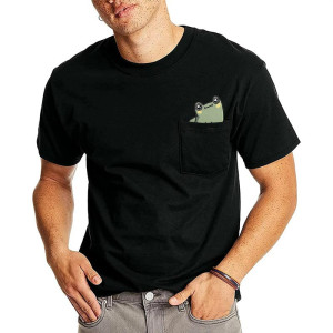 T-shirt Drôle Grenouille Espiègle | T-shirt Mignon Poche Coucou