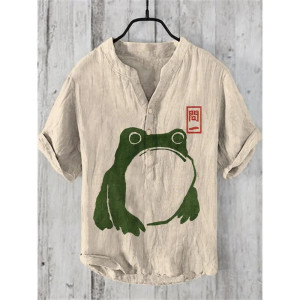 T-shirt Minimaliste Grenouille - Cercle Nature Zen