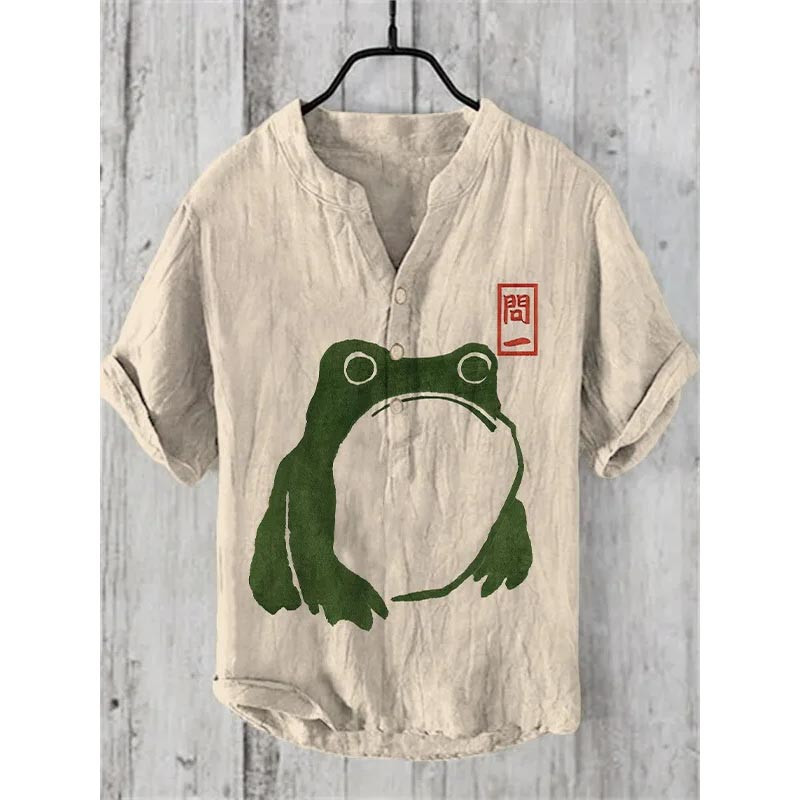 T-shirt Minimaliste Grenouille - Cercle Nature Zen