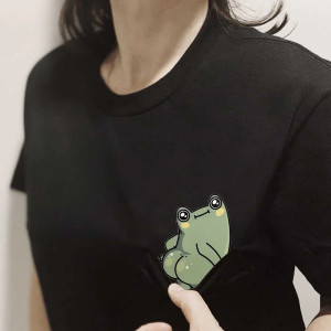 T-shirt Drôle Grenouille Espiègle Coucou