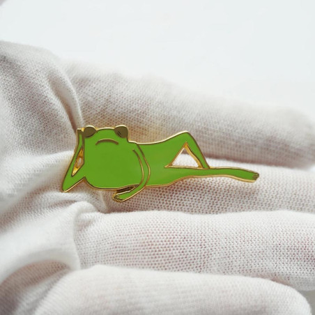 Pin's Émaillé Grenouille Insolente | Cadeau Mignon & Drôle Attitude Froggy