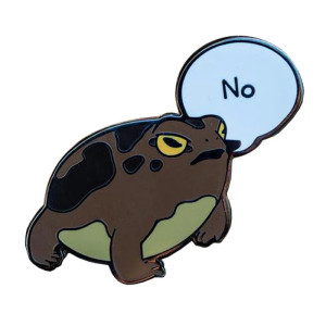 Pin's Émaillé Crapaud 'NO' Insolent