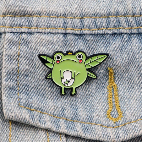 Pin's Émaillé Grenouille Fée des Marais | Idée Cadeau Mignon & Drôle