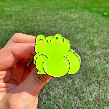 Pin's Émaillé Mignon Grenouille Rebondie