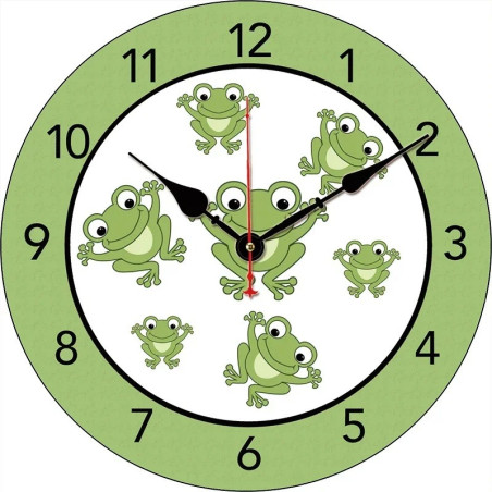Reloj de Pared Rana Abeja Risueña – Diseño Infantil Divertido