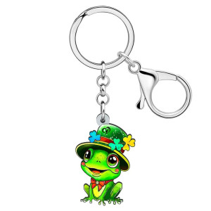 Porte-clés Grenouille Saint-Patrick | Cadeau Trèfle | 1001abeilles