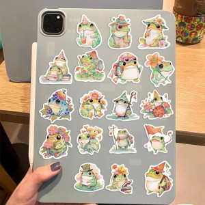 Stickers Grenouille Pastel Mignon | 50 Autocollants Aquarelle