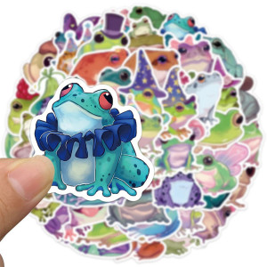 Cute Fairy Frog Stickers | 50 Pcs Magical Vinyl Decals