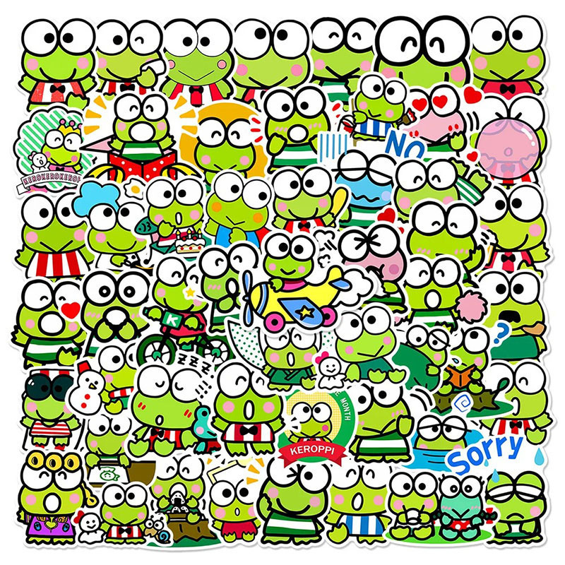 Stickers Grenouille Pop & Fun - Lot de 10, 30 ou 50