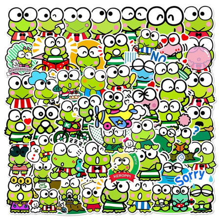Stickers Grenouille Pop & Fun - Lot de 10, 30 ou 50
