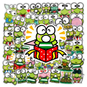 Stickers Grenouille Pop & Fun - Lot de 10, 30 ou 50