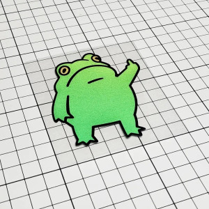 Sticker Grenouille Drôle Doigt d'Honneur | Vinyle Sarcastique