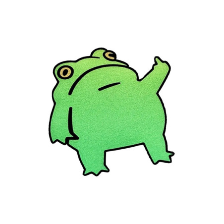 Autocollants Grenouille Doigt d'Honneur - 3 tailles au choix !