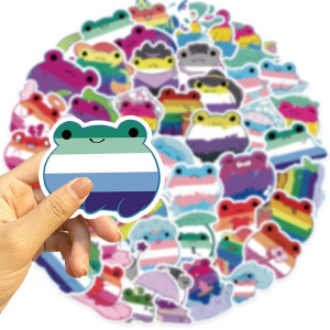 Stickers Grenouille Arc-en-ciel | Fierté LGBTQ+ - Lot de 50