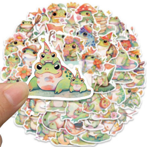 Stickers Grenouille Bohème Mignons | Lot jusqu'à 50 Pièces