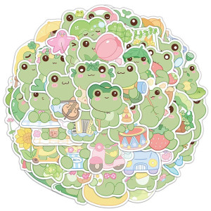 Kawaii Frog Stickers | Pack of 50 Cute & Zen Decals