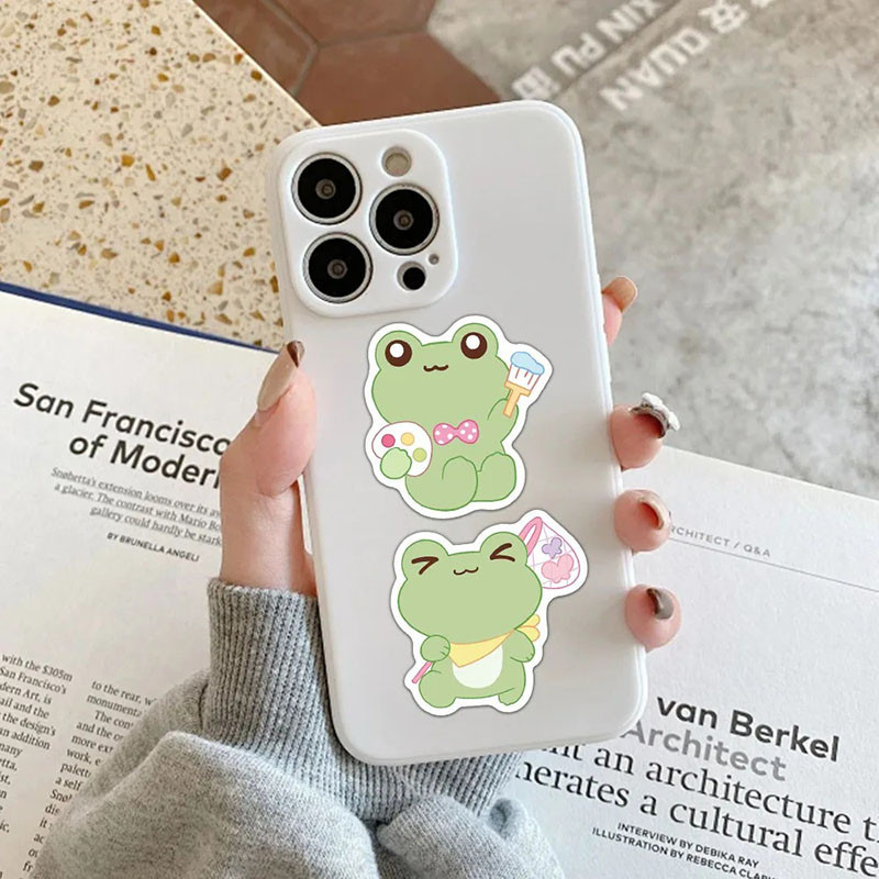Stickers Grenouille Kawaii | Lot de 50 Autocollants Mignons & Zen