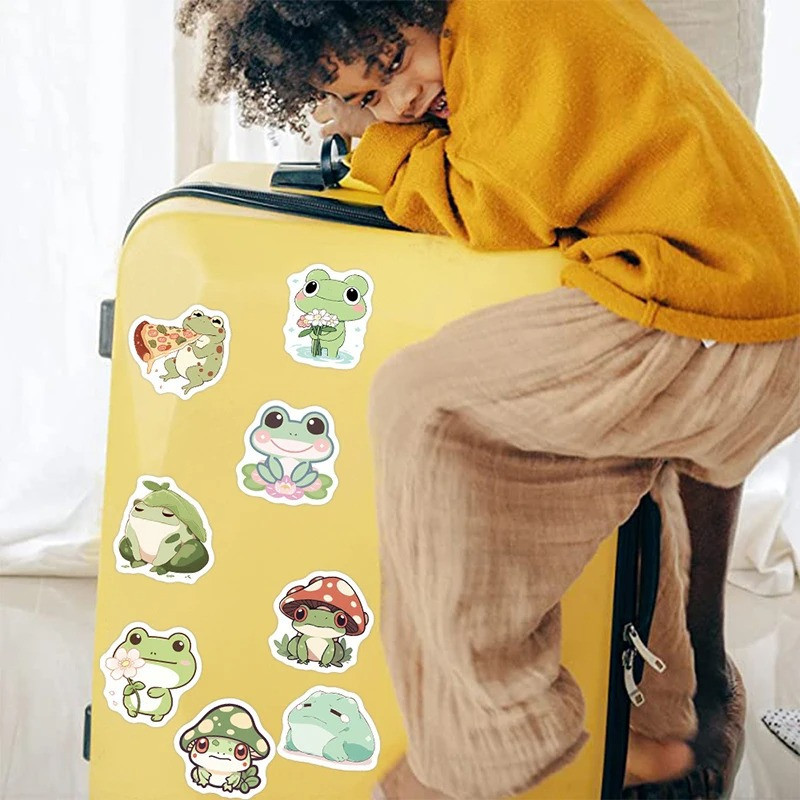 Stickers Grenouille Kawaii | Lot de 46 Autocollants Étanche