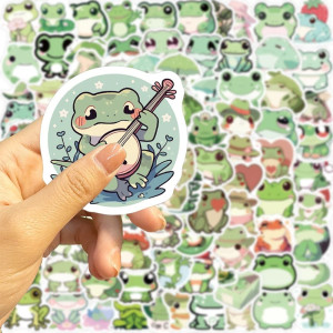 Stickers Grenouille Kawaii | Lot de 46 Autocollants Étanche
