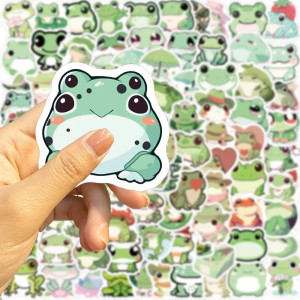Stickers Grenouille Kawaii | Lot de 46 Autocollants Étanche