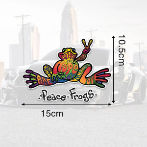 Sticker Grenouille Arc-en-ciel Peace & Love | Autocollant Vinyle