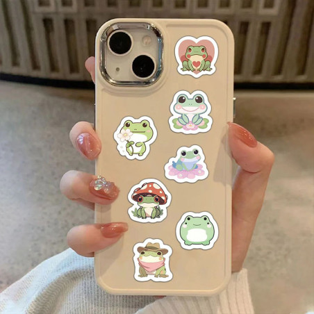 Stickers Grenouille Mignons – Rouleau de 500 Autocollants Kawaii