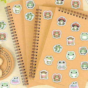 Stickers Grenouille Mignons – Rouleau de 500 Autocollants Kawaii